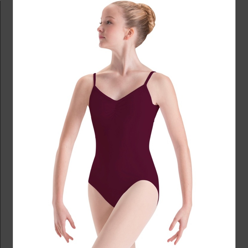 Pinch Front/Low Pinch Back Cami Leotard -  Navy Color